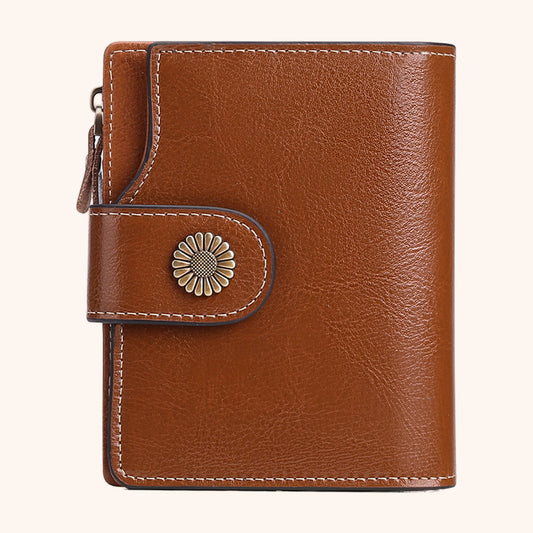Portefeuille Compact Multifonction en cuir vegan, vue intérieure - La Maison Cabas