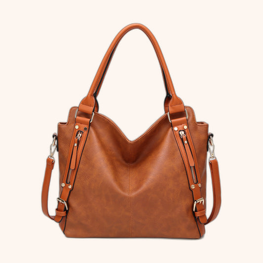 Sac Hobo Souple Anses Zippées en cuir vegan - La Maison Cabas